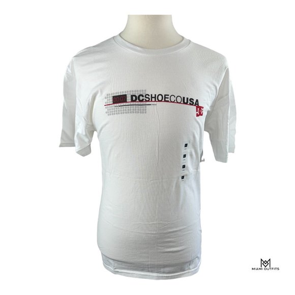 DC SHOES MEN'S WITHE T-SHIRT SHORT SLEEVE - Picture 1 of 5